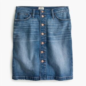 J.Crew Button-Front Denim Skirt